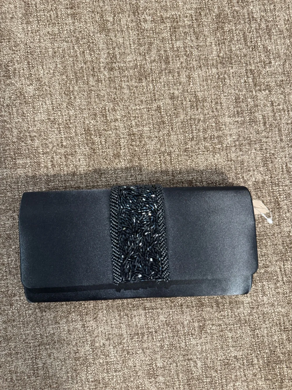 Evening Beaded Black Crossbody Bag